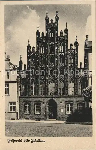 Greifswald Mecklenburg Vorpommern Altes Giebelhaus Kat. Greifswald