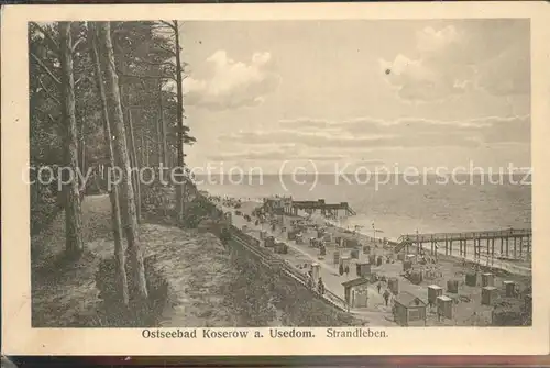 Koserow Ostseebad Usedom Strandleben Kat. Koserow