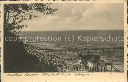 Koserow Ostseebad Usedom Strand mit Familienbad Kat. Koserow