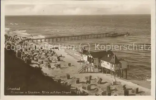 Koserow Ostseebad Usedom Strand mit Damen  u.Herrenbad Kat. Koserow