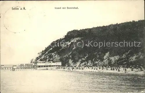 Sellin Ostseebad Ruegen Strand Damenbad Hochufer Baden Kat. Sellin Ostseebad