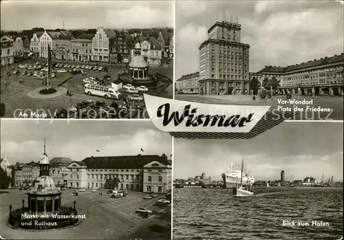 Wismar Mecklenburg Vorpommern Markt Vor-Wendorf Platz des Friedens Hafen Wasserkunst  / Wismar /Wismar Stadtkreis