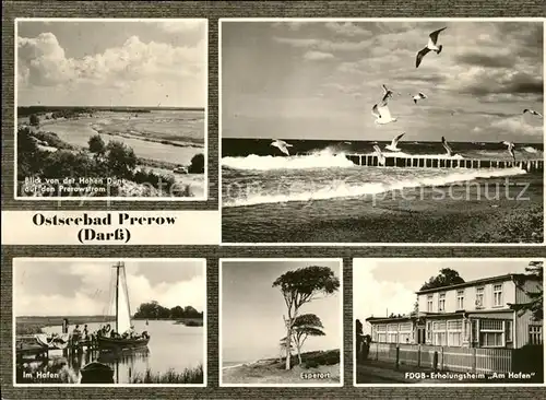 Prerow Ostseebad Strand Seebruecke Moeven Kiefern FDGB Erholungsheim Am Hafen Hohe Duene / Darss /Nordvorpommern LKR