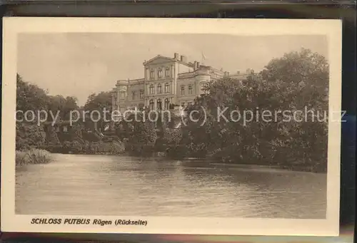 Putbus Ruegen Schloss Rueckseite Kat. Putbus