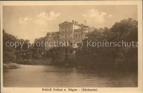 Putbus Ruegen Schloss Rueckseite Kat. Putbus