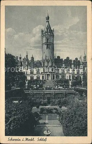 Schwerin Grossherzogliches Schloss Brunnen Kat. Schwerin