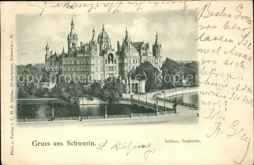 Schwerin Grossherzogliches Schloss Bruecke Kat. Schwerin