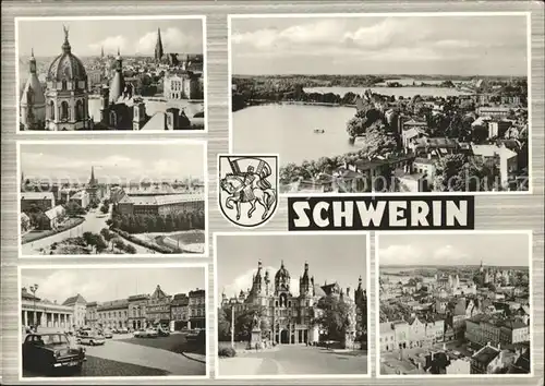 Schwerin Teilansichten Schloss See Dom Wappen Kat. Schwerin