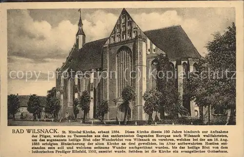 Bad Wilsnack St. Nicolai Kirche erbaut 1384 Kat. Bad Wilsnack