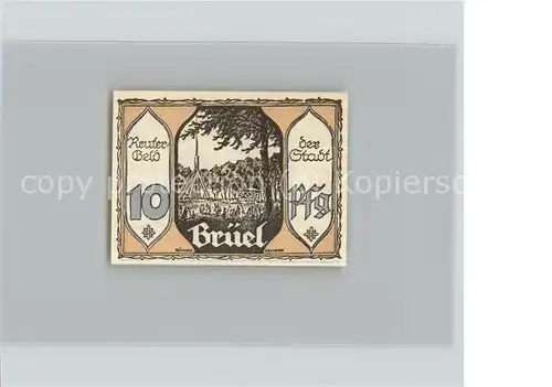 Brueel Mecklenburg Vorpommern 10 Pfennig Reutergeld / Brueel /Parchim LKR