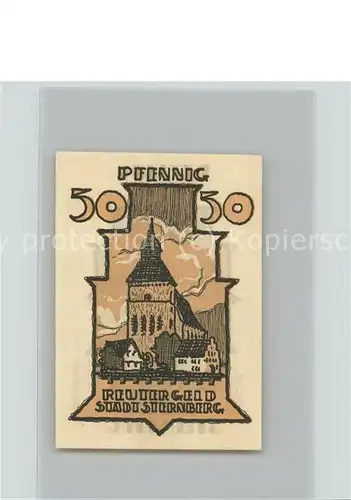 Sternberg Mecklenburg 50 Pfennig Reutergeld Kirche Kat. Sternberg Mecklenburg