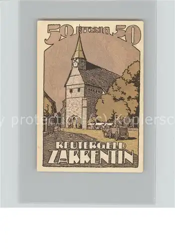 Zarrentin 50 Pfennig Reutergeld Kirche Kat. Zarrentin Schaalsee