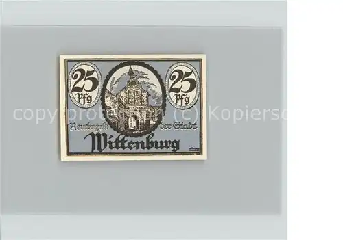 Wittenburg Mecklenburg 25 Pfennig Reutergeld Torbogen Kat. Wittenburg Mecklenburg