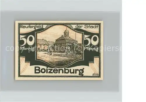Boizenburg 50 Pfennig Reutergeld Rathaus Kat. Boizenburg