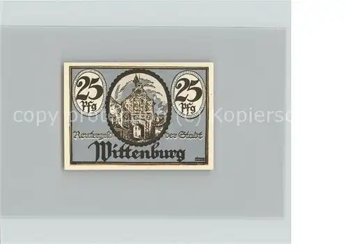 Wittenburg Mecklenburg 25 Pfennig Reutergeld Tor Kat. Wittenburg Mecklenburg