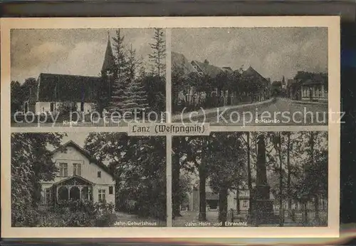 Lanz Lenzen Kirche Dorfstrasse Jahn Geburtshaus Heim Ehrenmal Kat. Lanz Lenzen