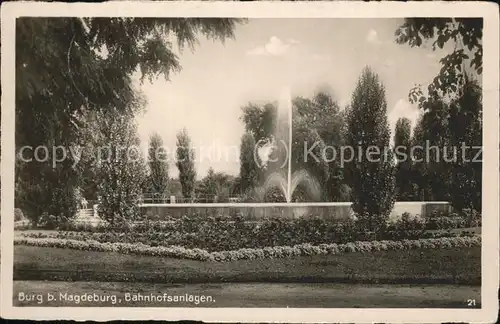 Burg Magdeburg Bahnhofsanlagen Kat. Burg