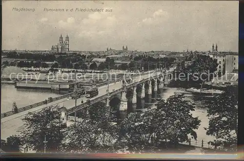 Magdeburg Friedrichsstadt Strassenbahn Bruecke Kat. Magdeburg