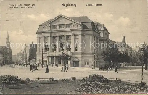 Magdeburg Zentral Theater Gedicht Kat. Magdeburg