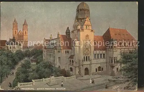 Magdeburg Kaiser Friedrich Museum Kuenstlerkarte Tuck s Kat. Magdeburg