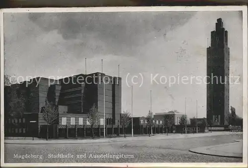 Magdeburg Stadthalle Ausstellungsturm Kat. Magdeburg