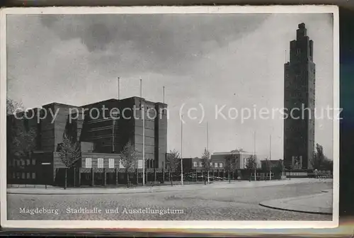 Magdeburg Stadthalle Austellungsturm Kat. Magdeburg