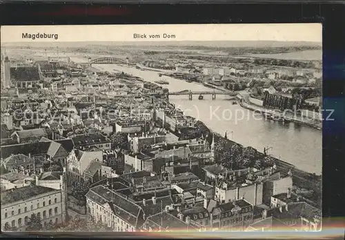 Magdeburg Domblick Elbe Kat. Magdeburg