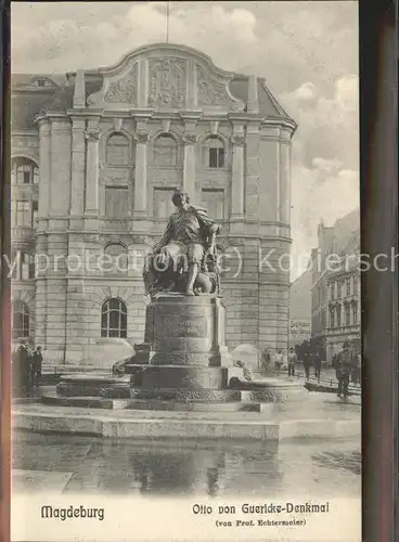 Magdeburg Otto v. Guericke Denkmal Kat. Magdeburg