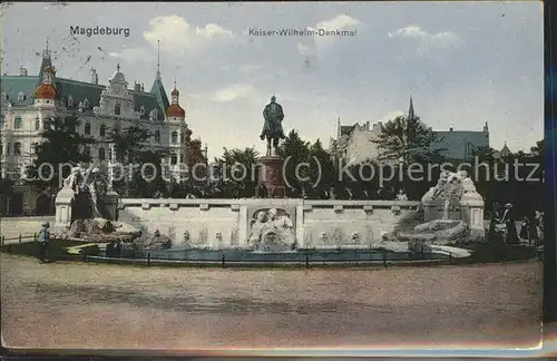 Magdeburg Kaiser Wilhelm Denkmal Kat. Magdeburg