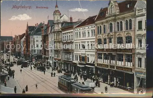 Magdeburg Breiteweg Strassenbahn Kat. Magdeburg