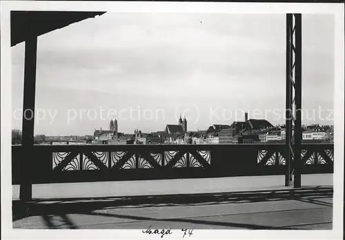 Magdeburg Gesamtansicht Hindenburg Bruecke Kat. Magdeburg