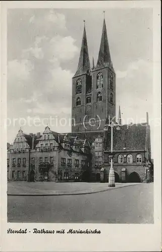 Stendal Rathaus mit Marienkirche Kat. Stendal