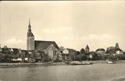 Tangermuende Stadtblick mit Kirche Kat. Tangermuende