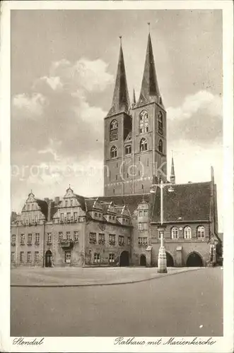 Stendal Rathaus mit Marienkirche Feldpost Kat. Stendal