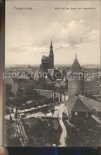 Tangermuende Stadtblick Dom Turm Kat. Tangermuende