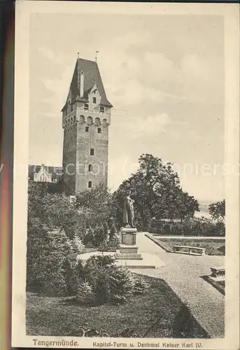 Tangermuende Kapitelturm und Denkmal Kat. Tangermuende