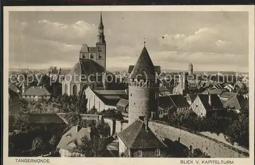 Tangermuende Stadtblick vom Kapitelturm Kat. Tangermuende