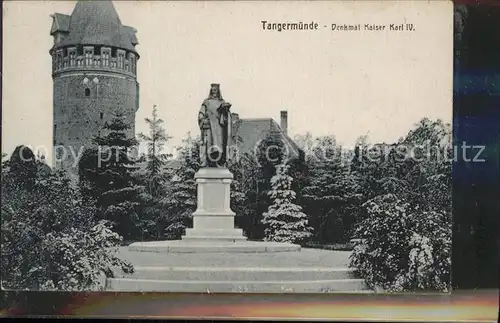 Tangermuende Denkmal Kaiser Karl IV Kat. Tangermuende