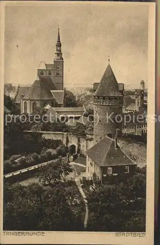 Tangermuende Stadtblick Kat. Tangermuende