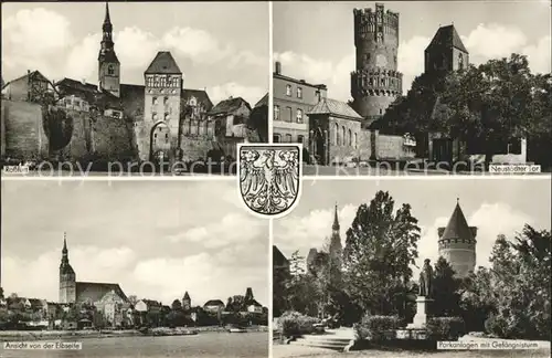 Tangermuende Rossfurth Stadtblick Neustaedter Tor Gefaengnisturm Kat. Tangermuende