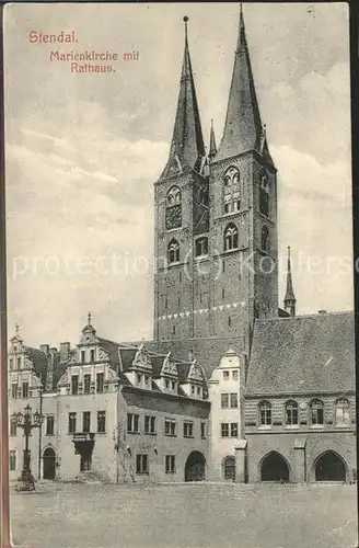 Stendal Rathaus und Marienkirche Kat. Stendal