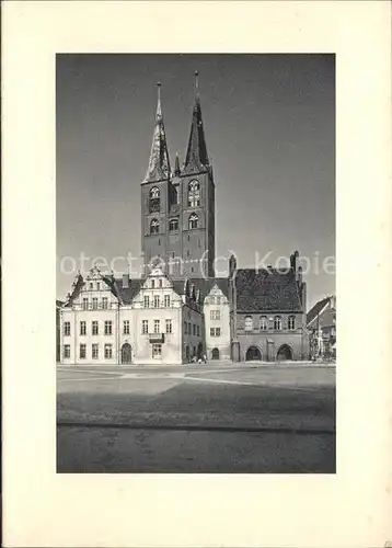 Stendal Rathaus Marienkirche Aufklappkarte Kat. Stendal