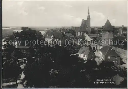 Tangermuende Stadtblick von der Burg Kat. Tangermuende