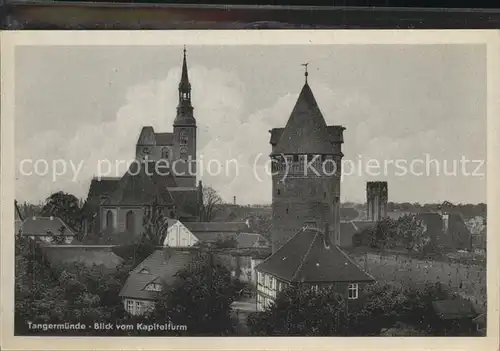 Tangermuende Blick vom Kapitelturm Kat. Tangermuende