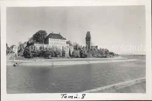 Tangermuende Burg und Elbbruecke Kat. Tangermuende