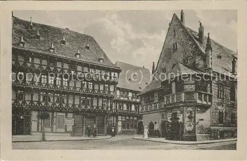 Halberstadt Rathaus mit Fischmarkt Kat. Halberstadt