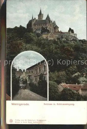 Wernigerode Harz Schloss mit Schlossaufgang Kat. Wernigerode