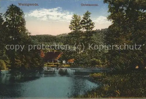 Wernigerode Harz Forsthaus im Christianental Kat. Wernigerode