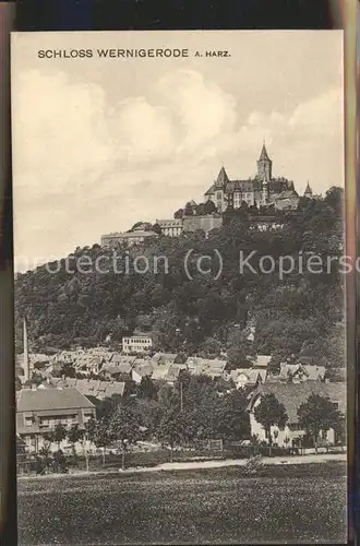 Wernigerode Harz Mit Schloss Kat. Wernigerode