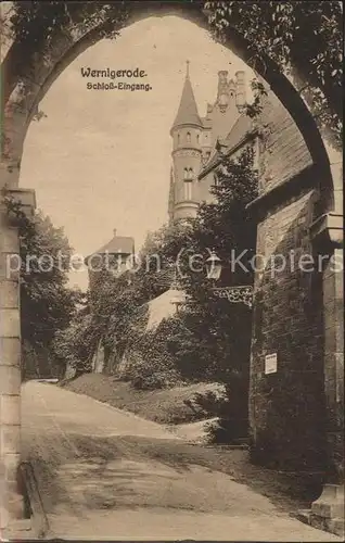 Wernigerode Harz Schloss Eingang Kat. Wernigerode